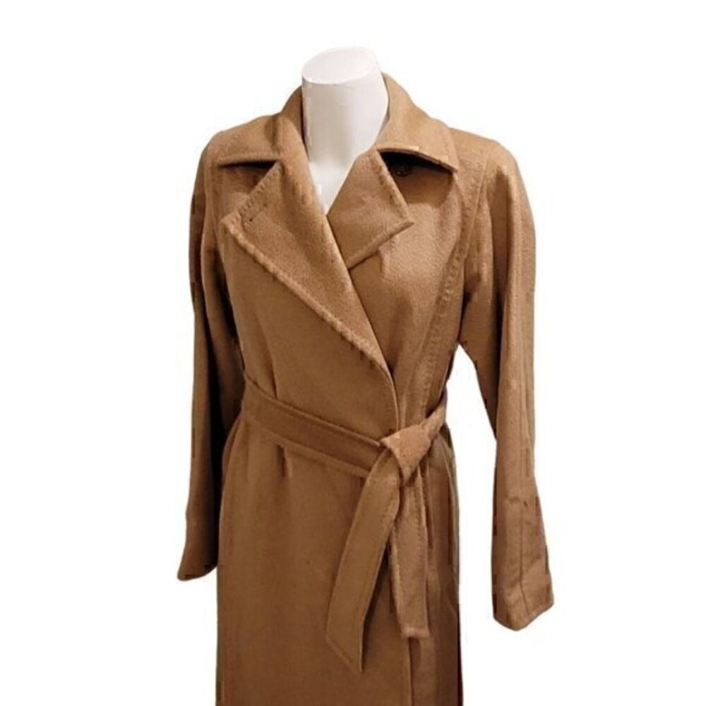 MAX MARA Manuela Belted Camel Hair Coat, Camel - Picture 3 of 16